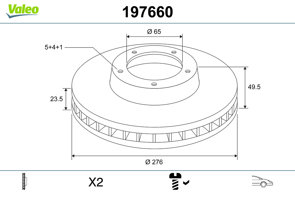 Disc frana VALEO 197660